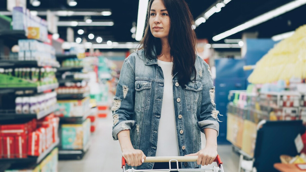 woman shoplifting in store