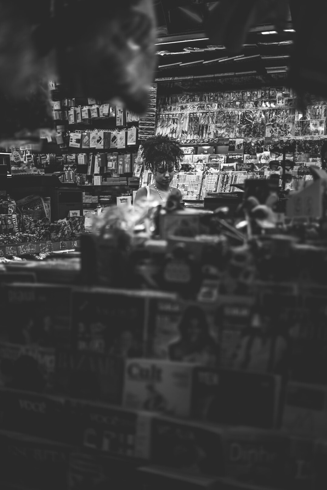 store detective spotting shoplifter