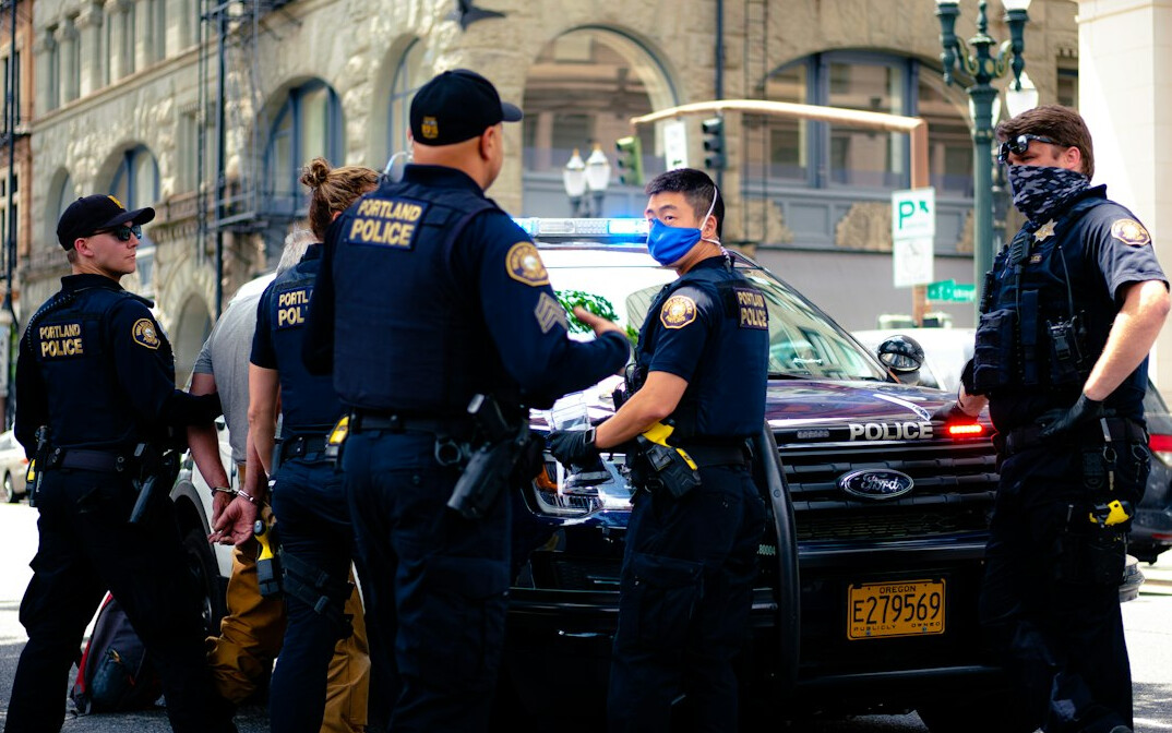 police arresting suspect